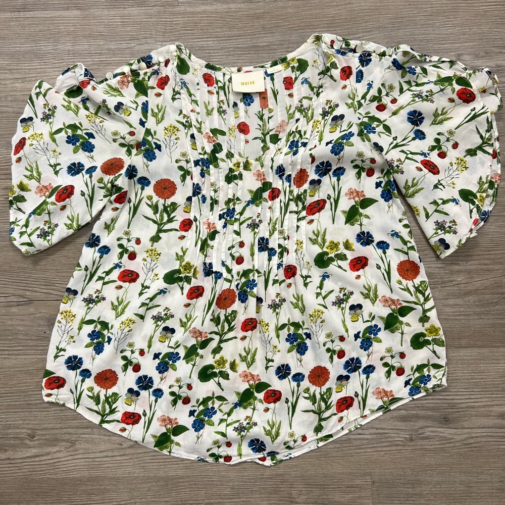 Maeve Floral Print Women's Top Size 0